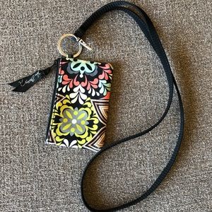 Vera Bradley ID card holder and lanyard